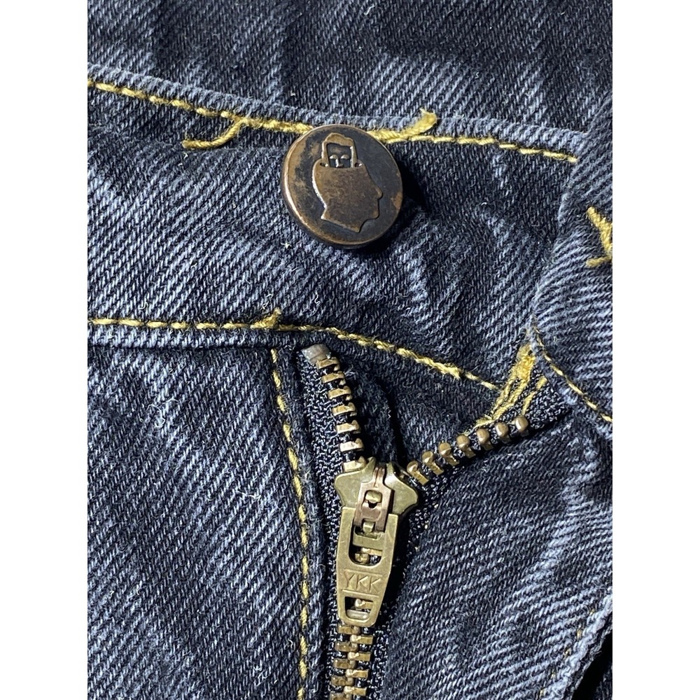 NNSNS Bigfoot Jeans 28x28 Black Baggy Skate Denim Embroidered Y2K - Picture 5 of 8